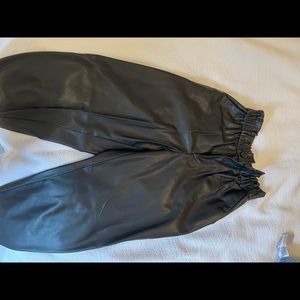 Zara Vegan Leather Balloon Pants size small
